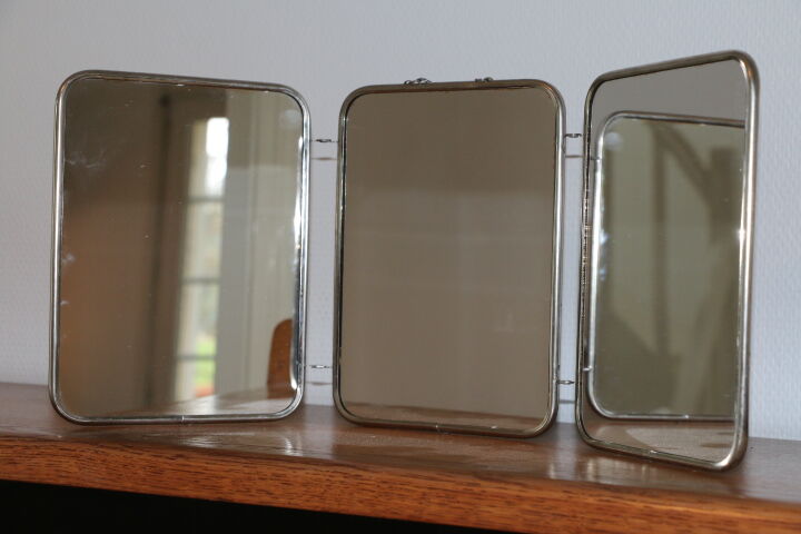 Miroir barbier triptyque 58 x 24 cm