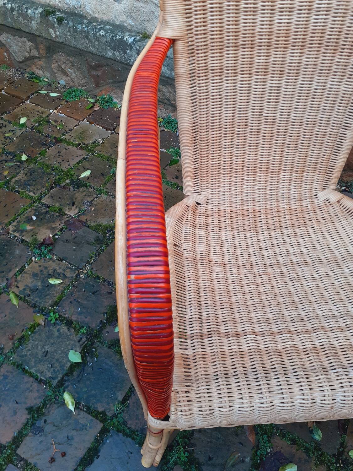 Fauteuil en rotin année  70