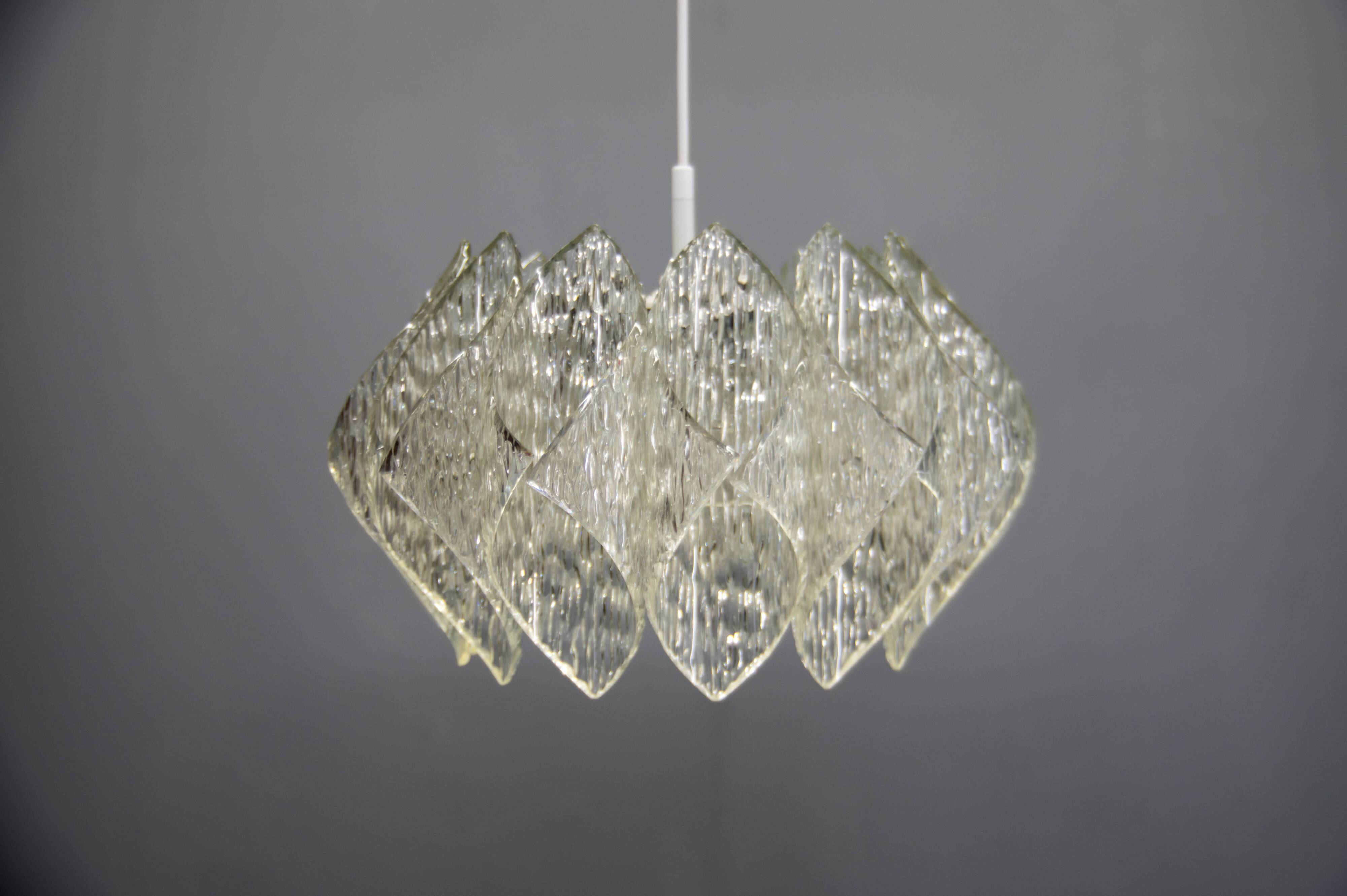 Mid-Century Resin and Glass Pendant, 1960s