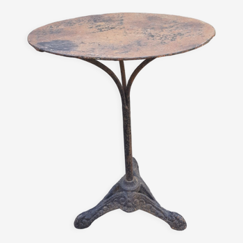 Table de bistrot ancienne Art deco pied fonte