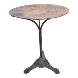 Table de bistrot ancienne Art deco pied fonte