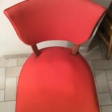 Red skaï chair