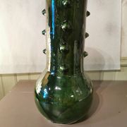 Green ceramic spiked vase Morocco