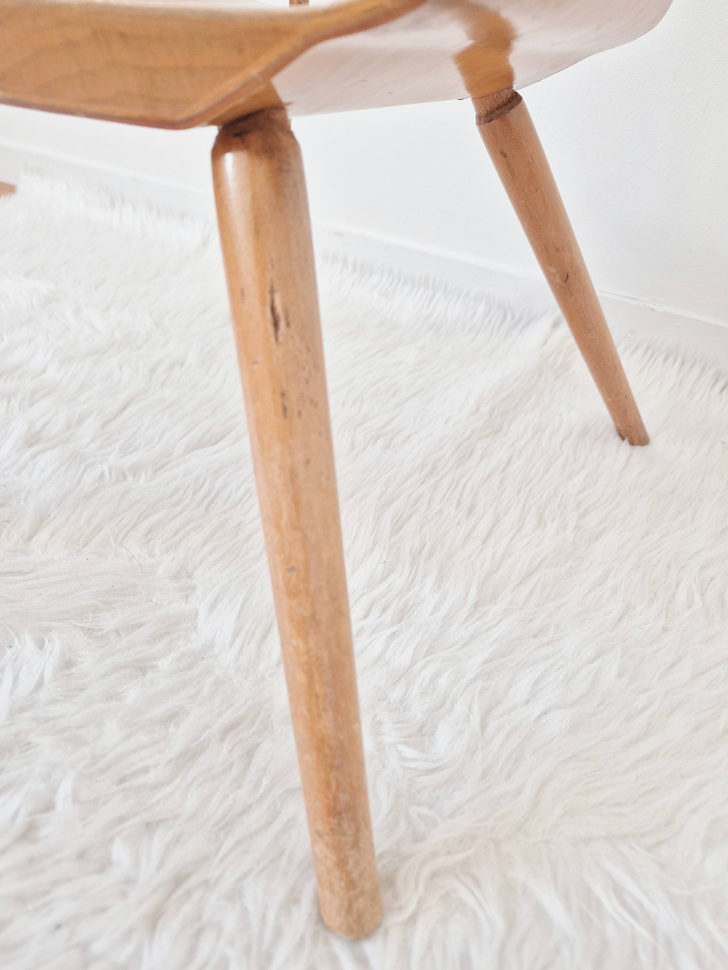 Fauteuil bois pour enfant Baumann, années 50