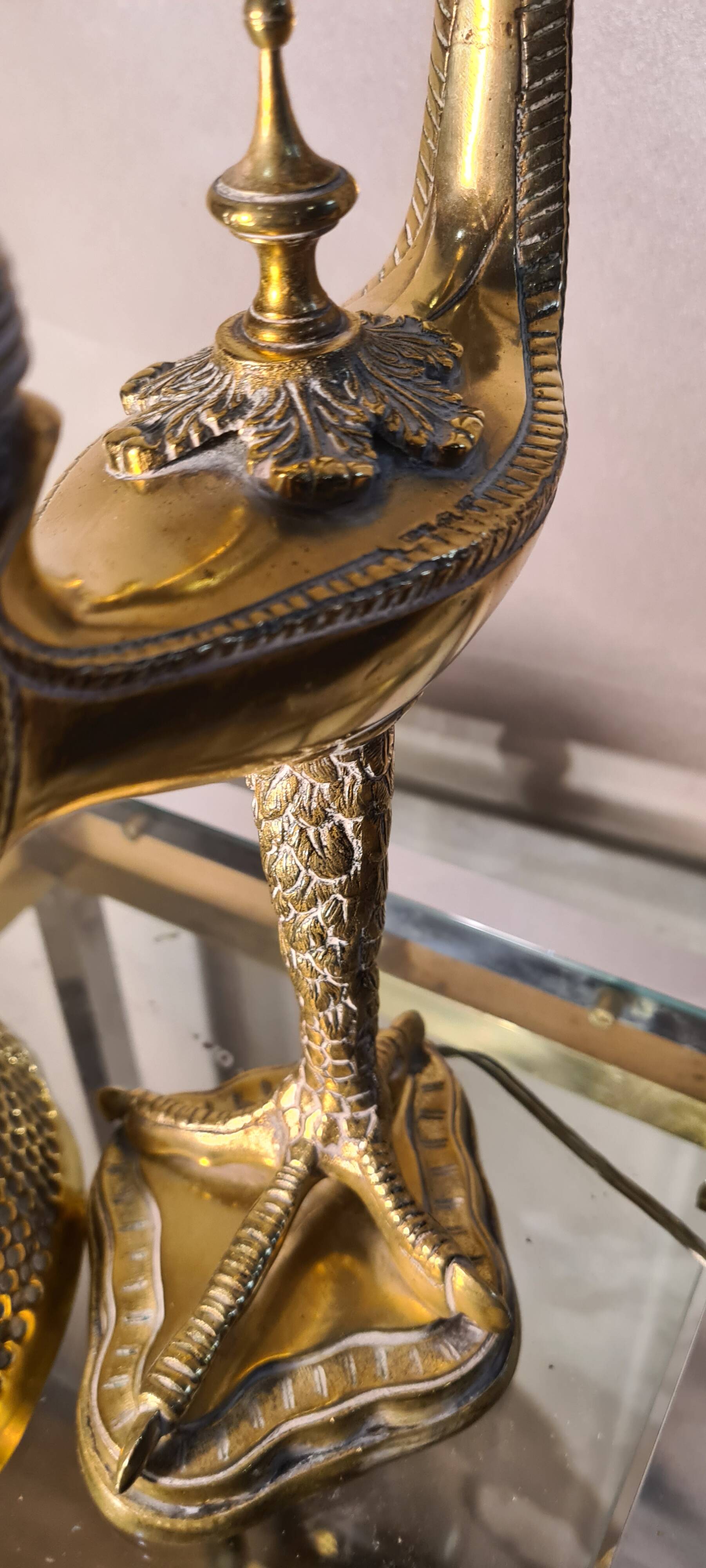 Empire style bronze lamp on base with eagle paw 38x23