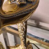 Lampe style empire en bronze sur socle avec patte d aigle 38x23