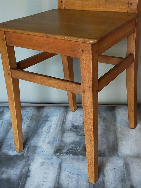 Chaise lorraine art populaire fin XIXème à dossier balustre