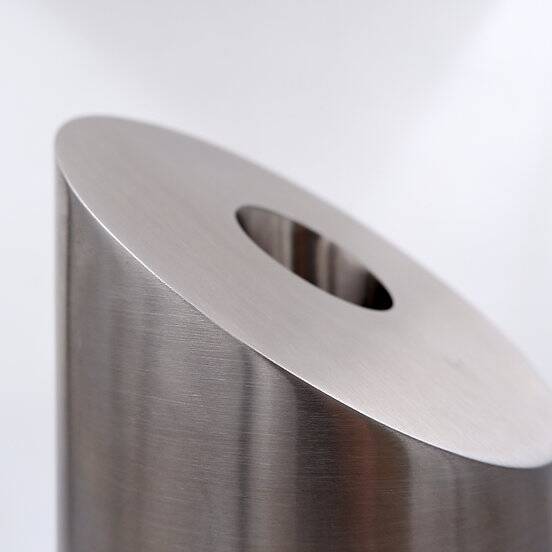 Brushed Aluminum large vase H:40cm