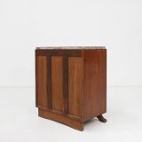 Art Deco cabinet in wood with marble top, France ca. 1930