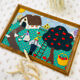 Vintage frame embroidery patchwork handmade