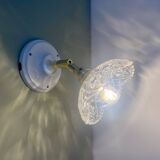 Vintage chiseled glass lampshade wall light - tableware collection -