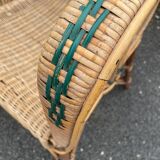Fauteuil en rotin osier, 1950