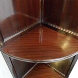 Vintage mahogany corner bookcase 1950's