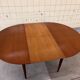 Table à manger ronde extensible en teck vintage