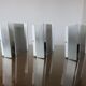 Series of 3 aluminum wall lamps, modernist, minimalist 70s