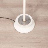 Vintage floor lamp 70s chromed metal and white italian design