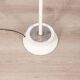 Vintage floor lamp 70s chromed metal and white italian design