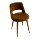 Camel barrel chair with faux fur by Baumann
