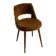Camel barrel chair with faux fur by Baumann