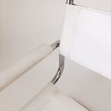 Metal and leather tubular chair