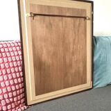 Art Deco rosewood and brass mirror