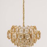 Gilt brass chandelier, design by Palwa, Germany, 1970s