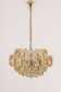 Gilt brass chandelier, design by Palwa, Germany, 1970s