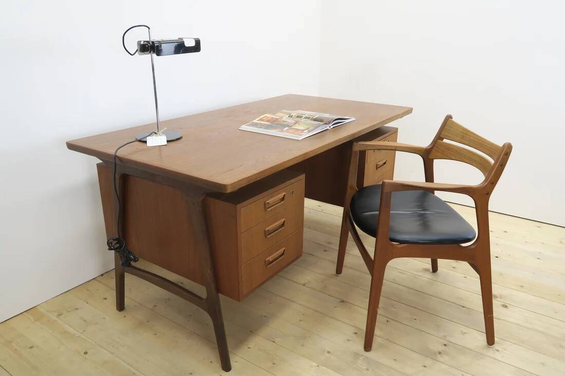 Teak desk with drawers, Denmark 1960