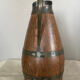 Beaune brandy pitcher in solid oak with brass rims 1970s