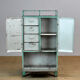 Industrial iron cabinet with 4 drawers, 1960s