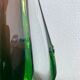 Green and red glass soliflore Sommerso Murano vase 1970