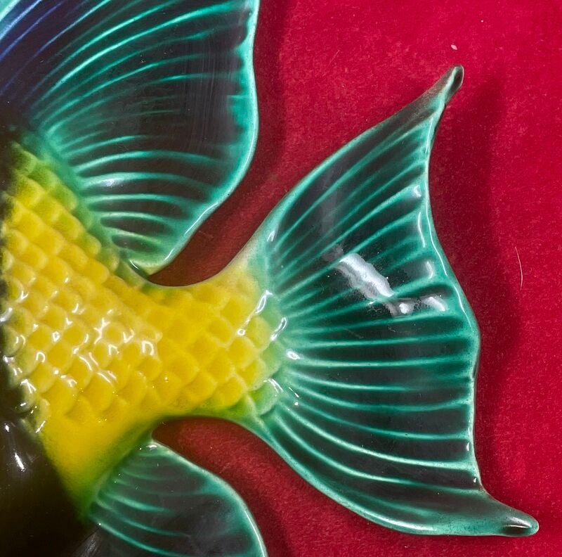 Superb ceramic fish creation albert ferlay vallauris -1970 - 27 x 21 cm