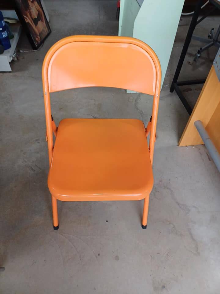 Vintage orange folding chair