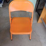 Chaise pliante orange vintage