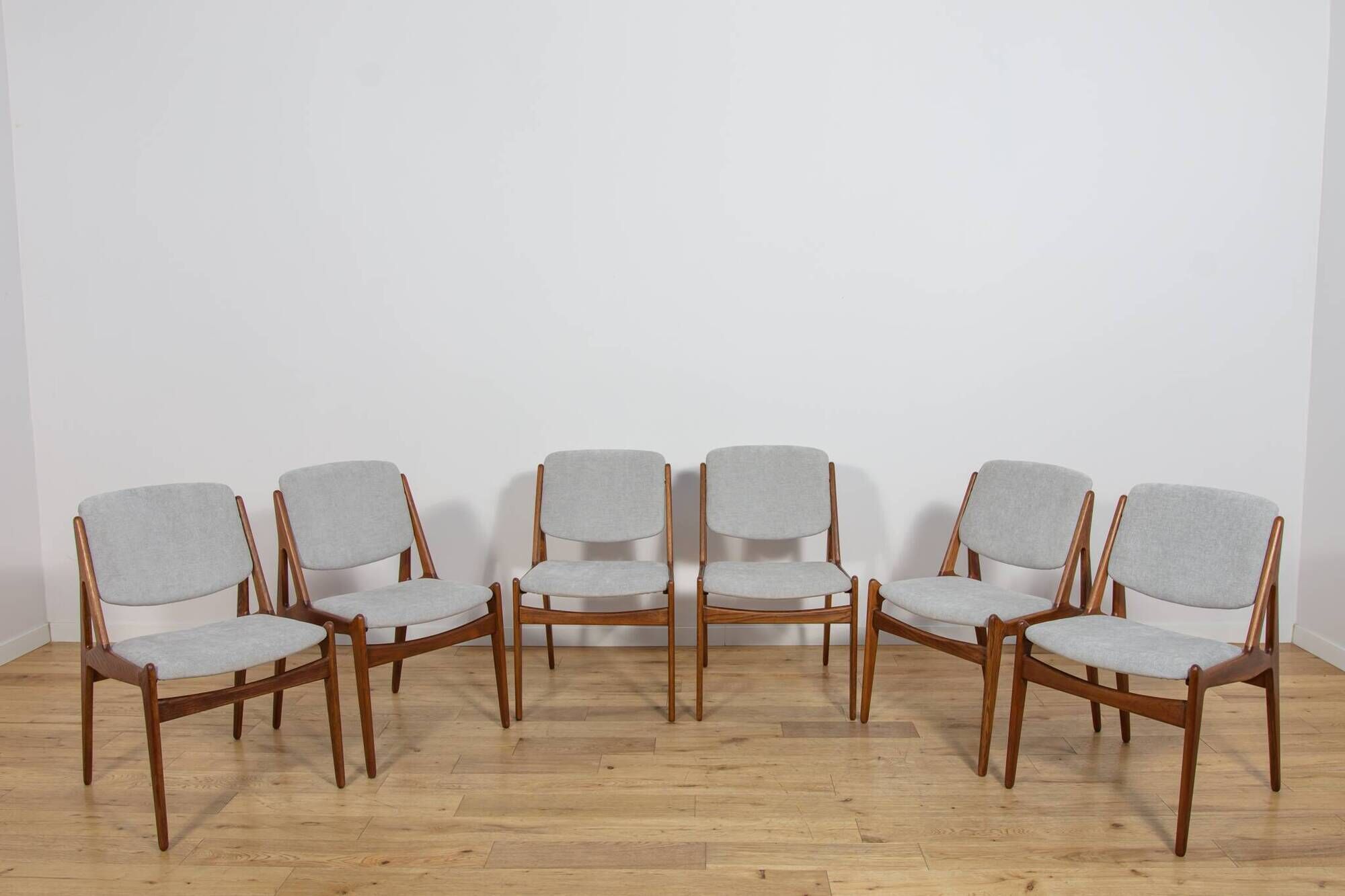 Mid-Century Teak Ella Dining Chairs by Arne Vodder for Vamo Sønderborg, Denmark, 1960s, Set of 6