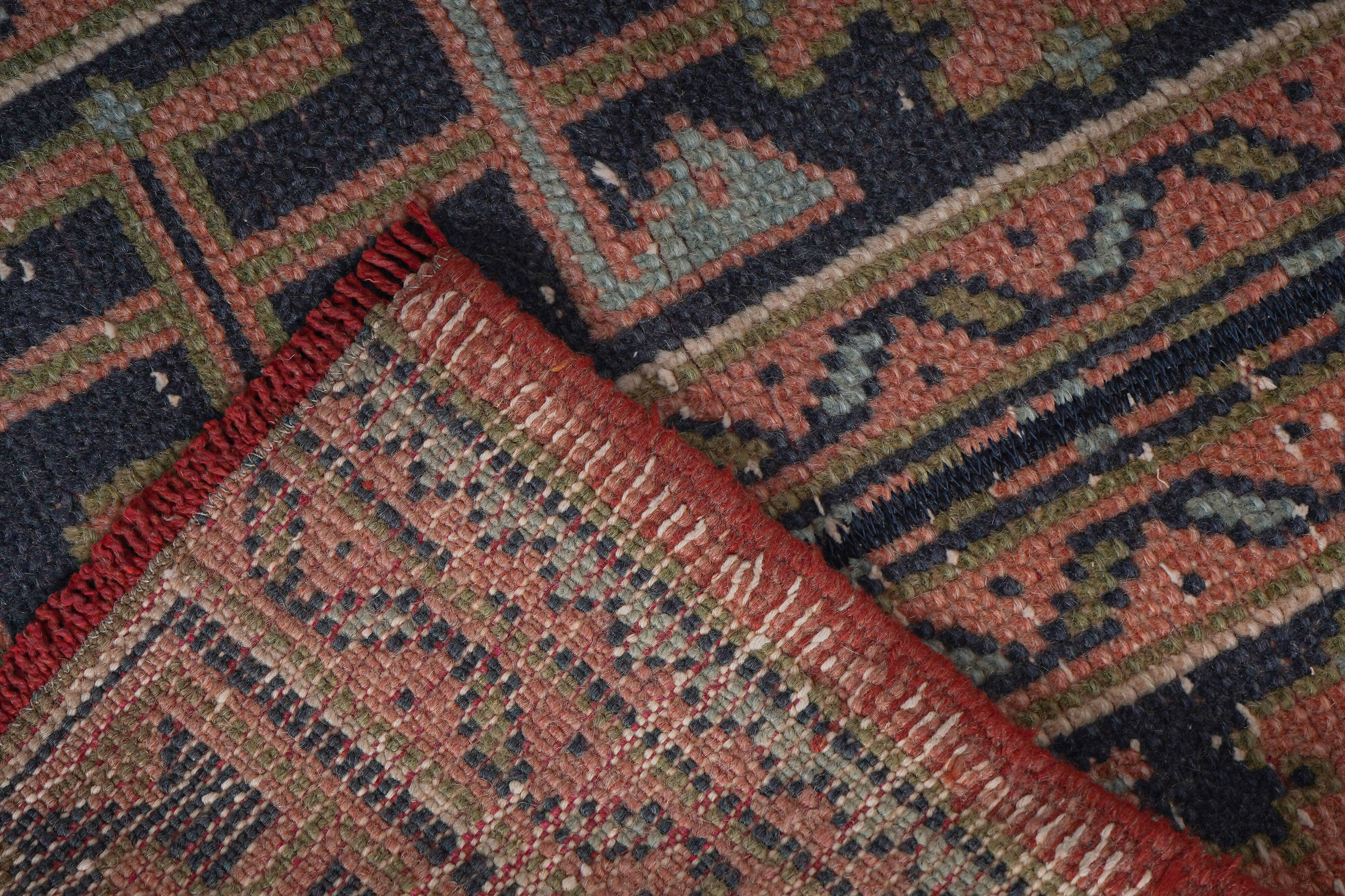 Vintage Turkish Oushak Handwoven Rug 63x633 cm