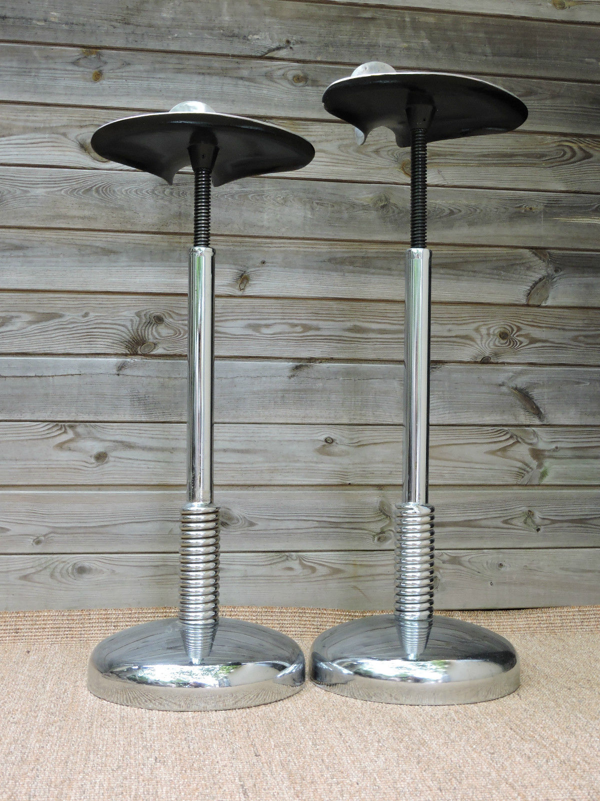 Pair of dentist stools spring vintage design