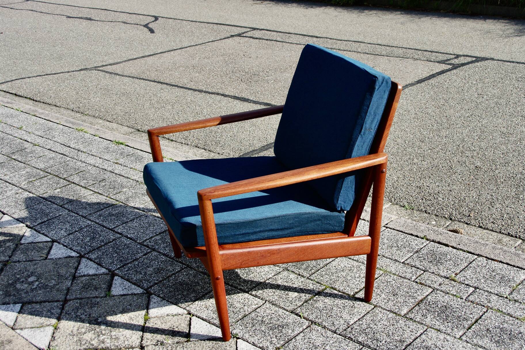 Fauteuil danois vintage en teck de john boné 1950