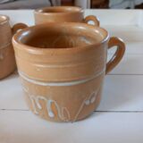 Set of 3 old stoneware cups