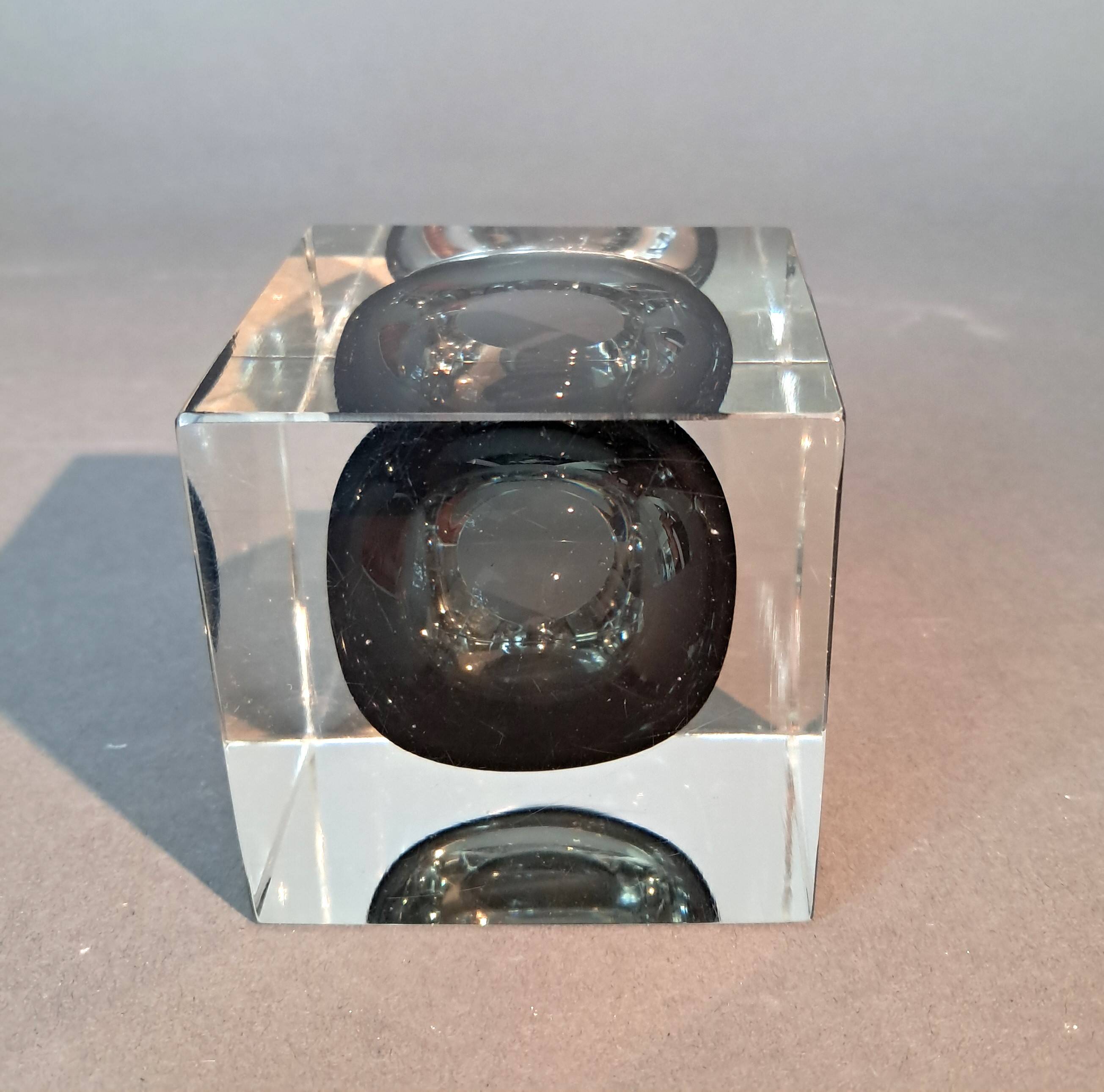 Cendrier moderniste en verre de murano Flavio Poli pour Seguso 1960.