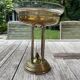 Ancien Centre de Table coupe à fruit laiton doré coupe en verre ciselé fin