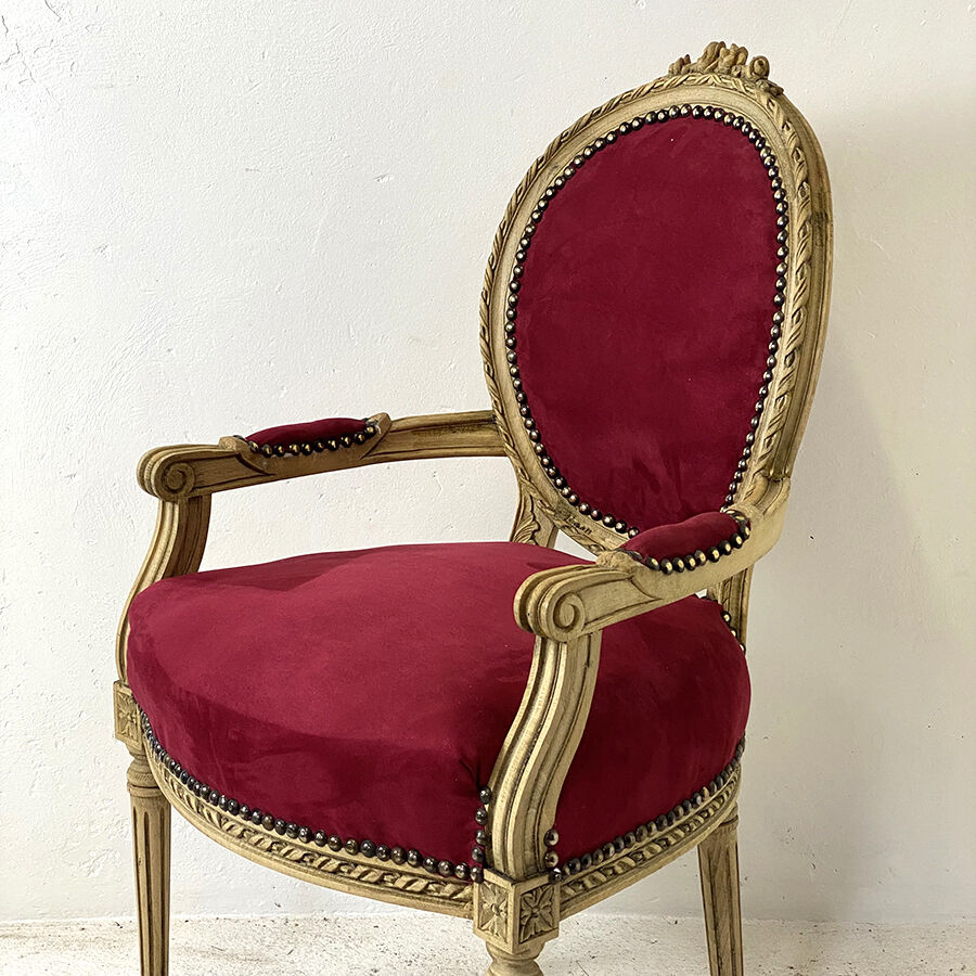 Louis XVI style medallion armchair