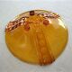 Large serving dish or amber-coloured compotier
