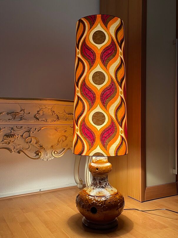 Floor lamp Lucifer vintage lampshade