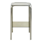 Table d'appoint tubulaire avec plateaux en verre fumé, 1970s