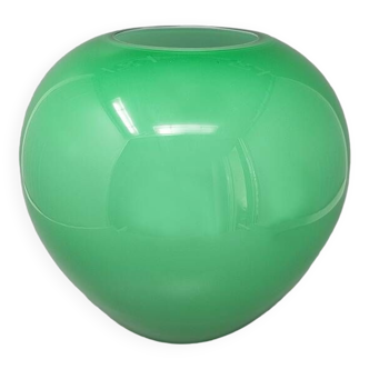 Magnifique vase vert des années 1960 par Ind. Vetraria Valdarnese. Fabriqué en Italie