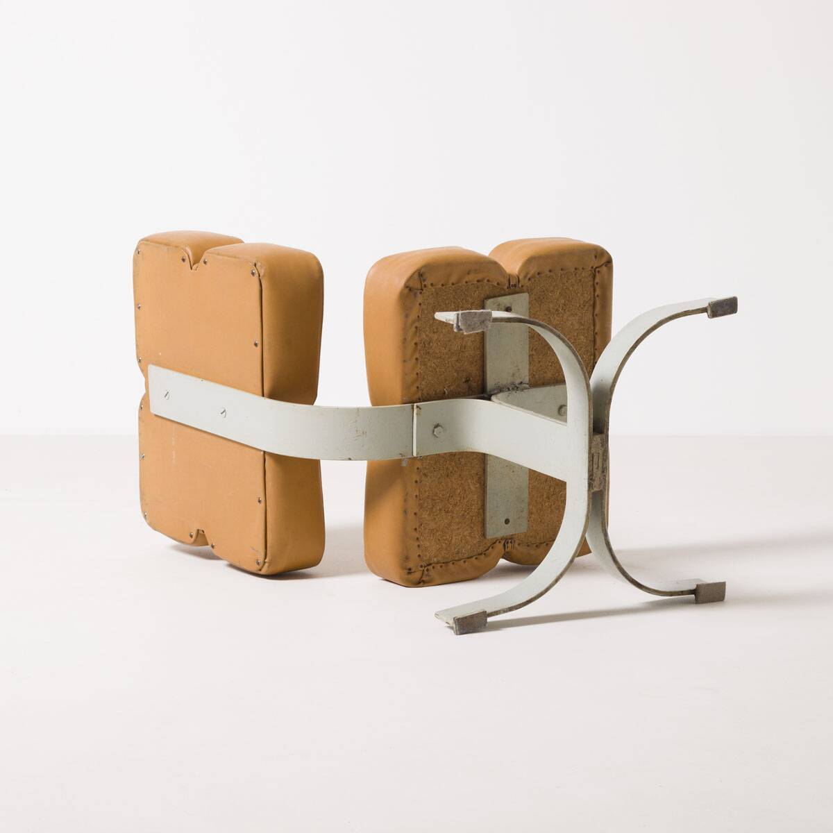 Unique brutalist chair, former Czechoslovakia, 1970s Large set available