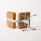 Unique brutalist chair, former Czechoslovakia, 1970s Large set available