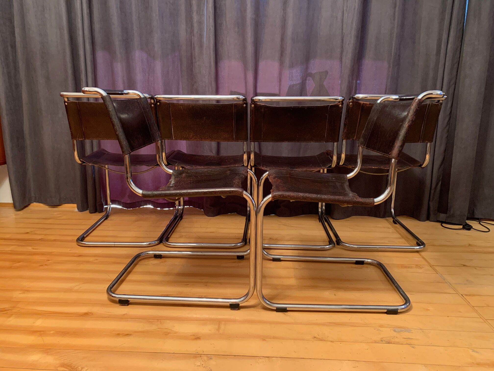 A set of six S33 chairs by Mart Stam, Thonet, Germany, 1960s.