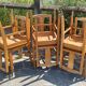 Set of 6 wooden chairs from the 1950s.